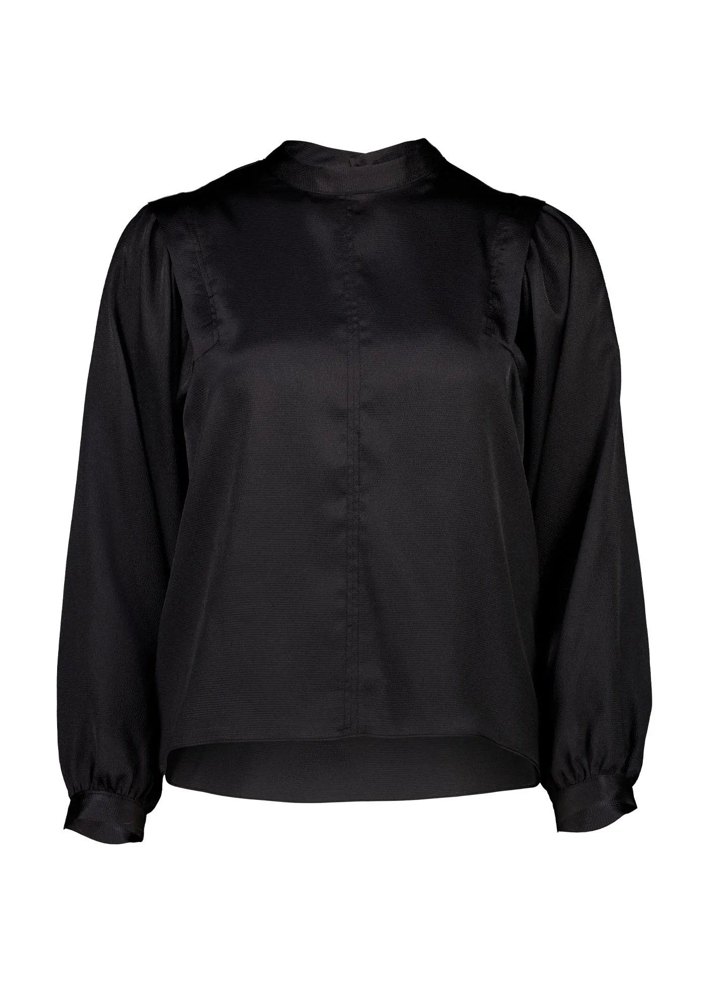 Moonshine Blouse Black in Shiny Viscose