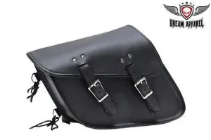 MOTORCYCLE PLAIN SWING ARM SOLO SADDLEBAG WITH TWO STRAPS 13 4 10 GREAT PRICE