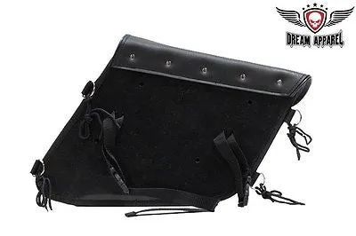 MOTORCYCLE PLAIN SWING ARM SOLO SADDLEBAG WITH TWO STRAPS 13 4 10 GREAT PRICE