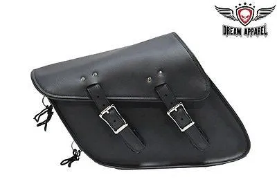 MOTORCYCLE PLAIN SWING ARM SOLO SADDLEBAG WITH TWO STRAPS 13 4 10 GREAT PRICE