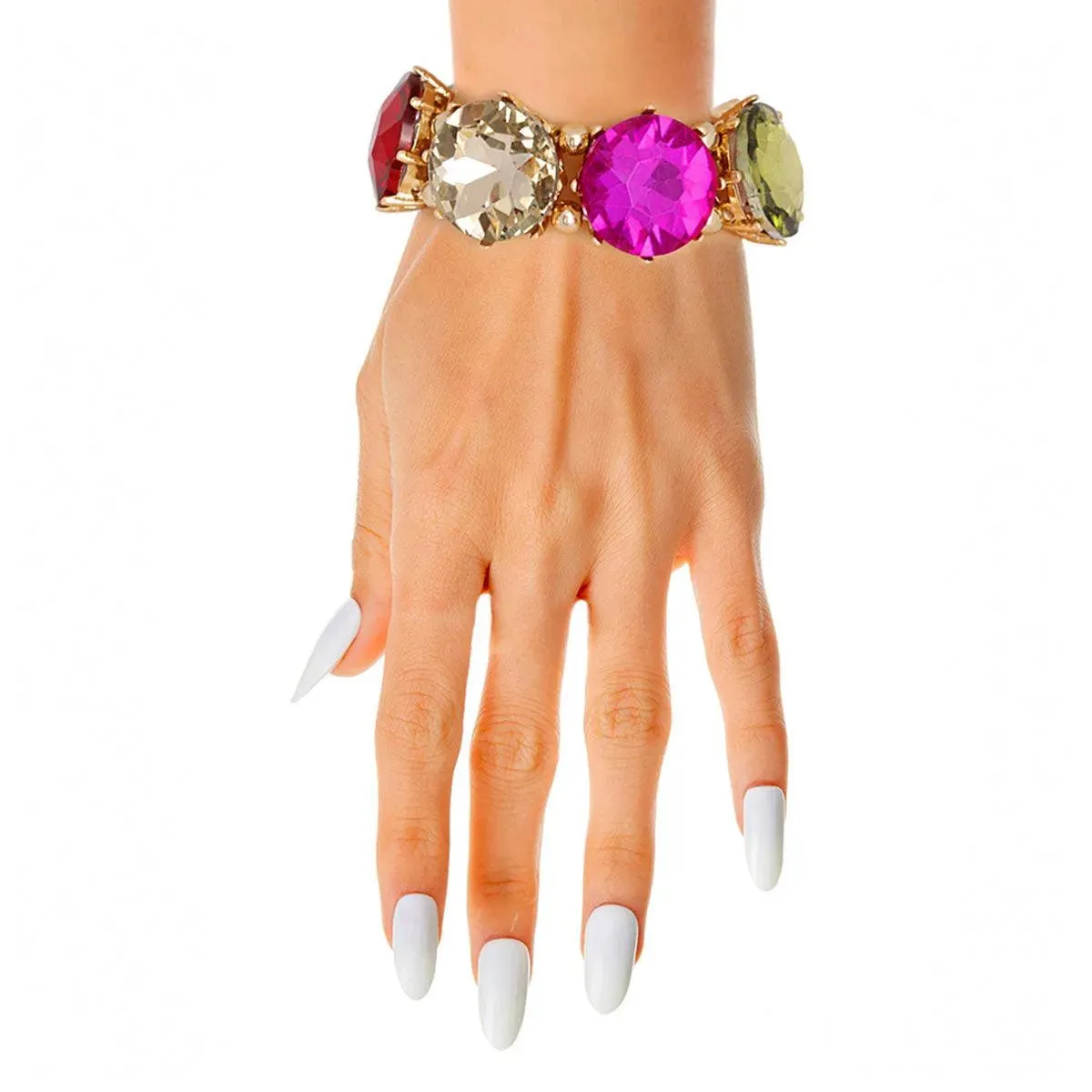 Multicolor Round Crystal Bracelet - Gorgeous & Stylish Wristwear