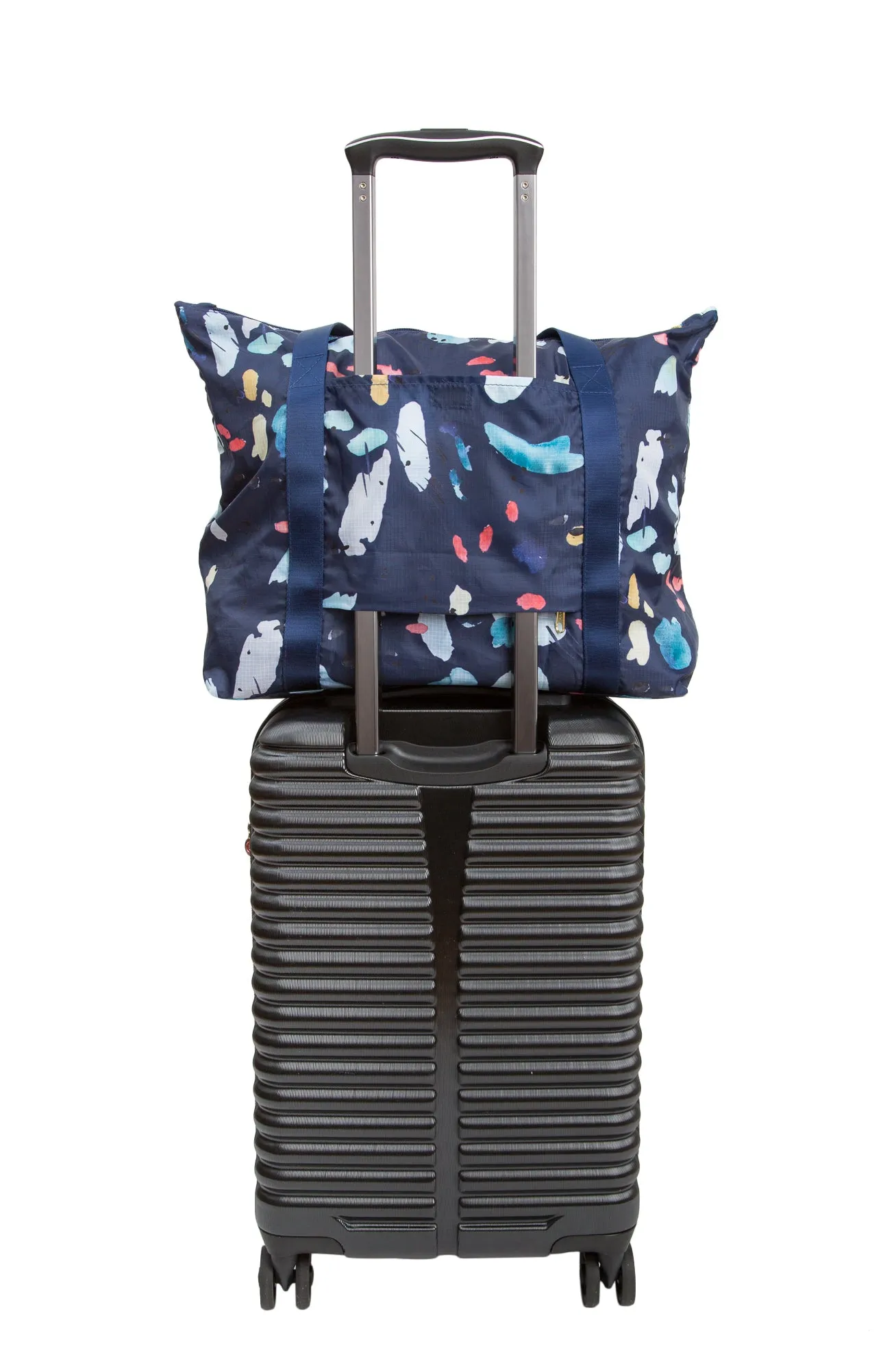 Navy Tidal Packable Tote Bag