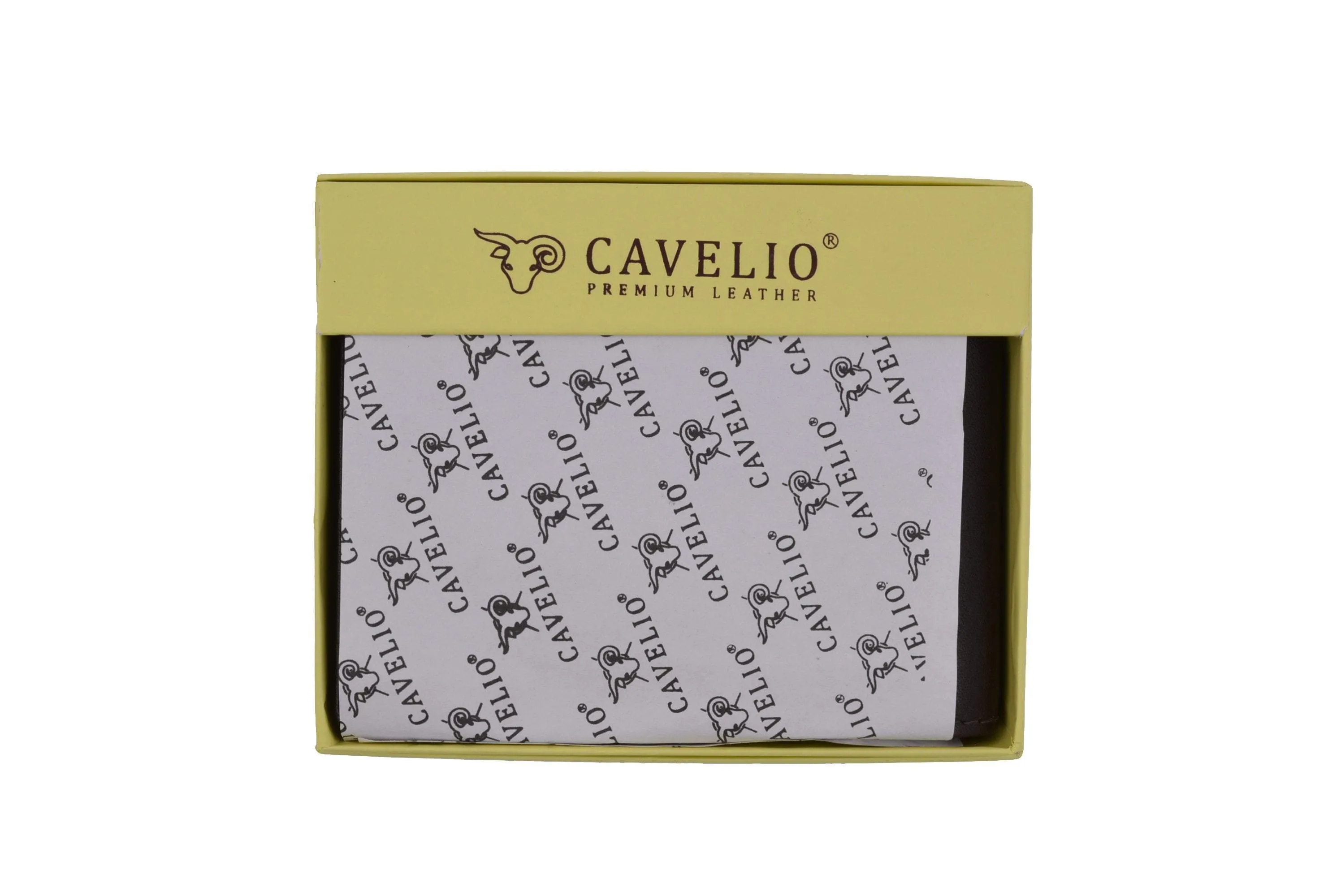 New Cavelio High Quality Mens Genuine Leather Flap Up ID Card Holder Bifold Wallet 730053 (C)