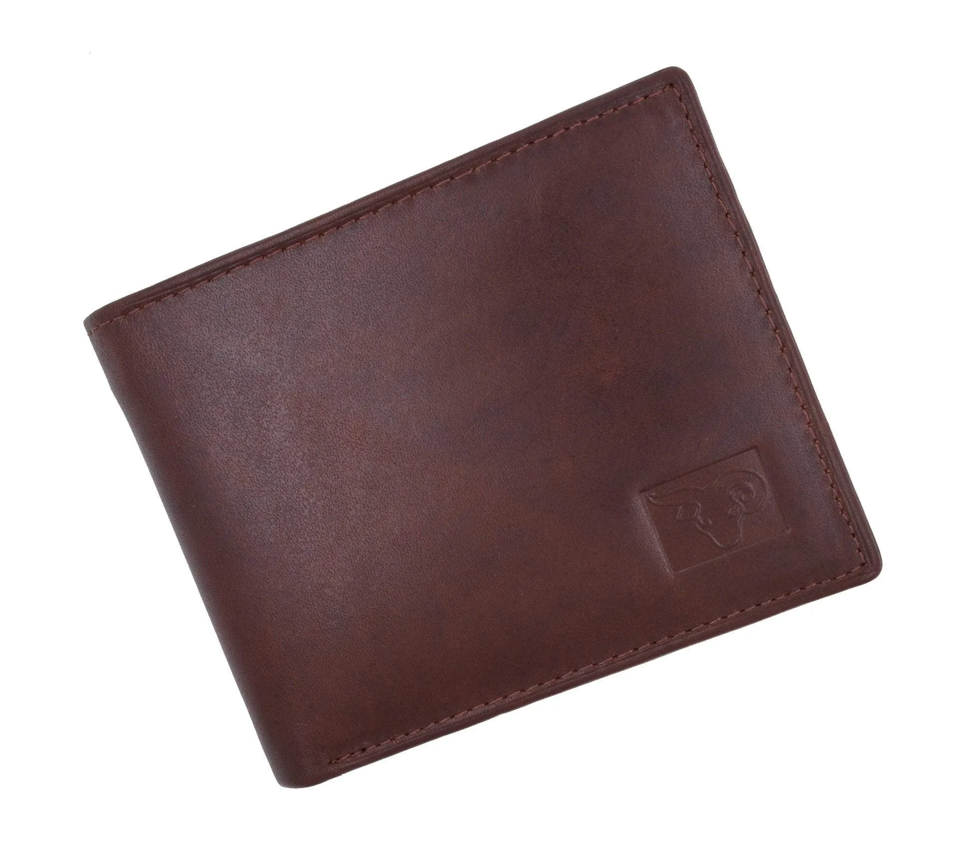 New Cavelio High Quality Mens Genuine Leather Flap Up ID Card Holder Bifold Wallet 730053 (C)