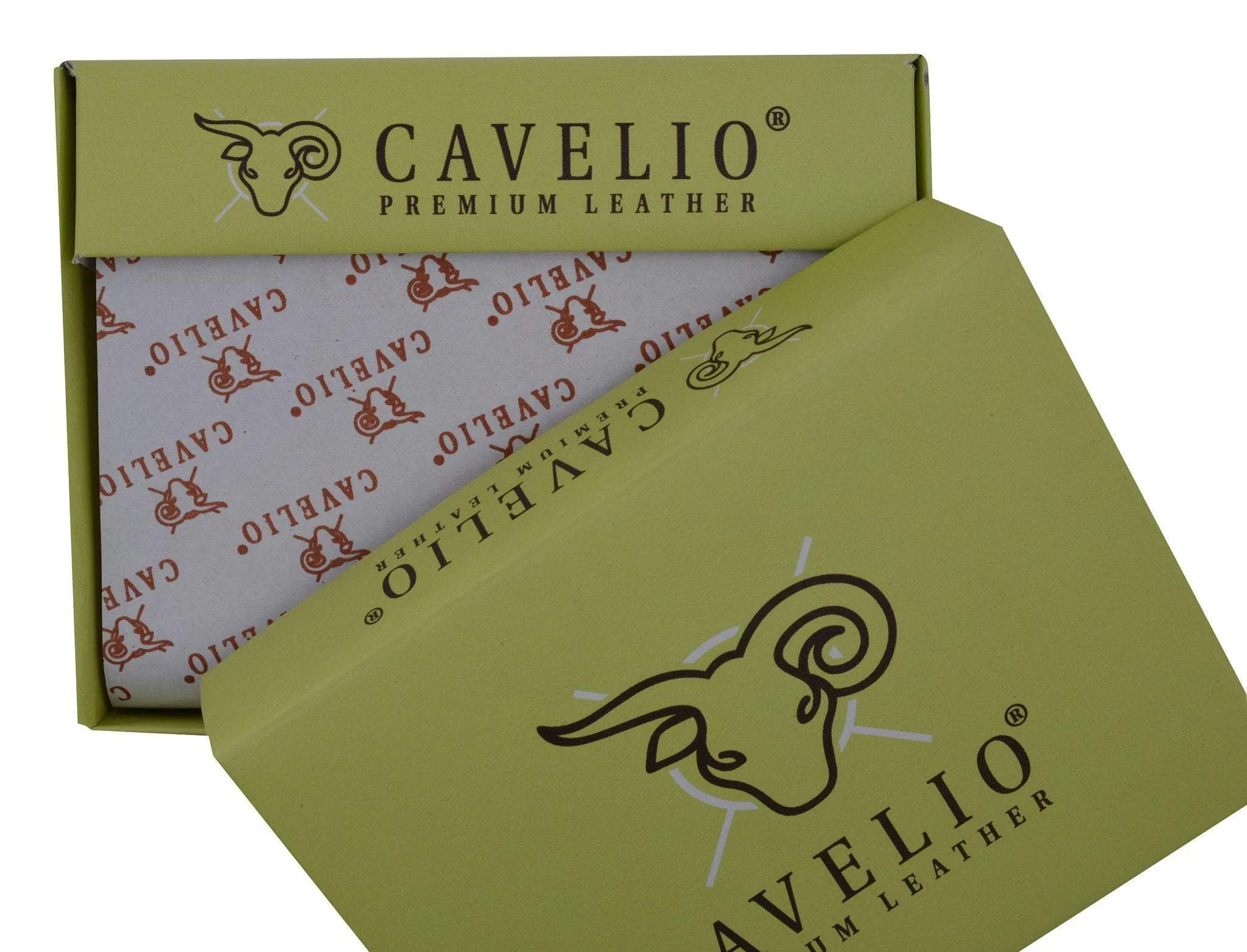 New Cavelio Hunter Vintage Style Series Premium Leather Fixed Center Flap Credit Card ID Holder Bifold Wallet HU52 (C)