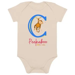 Organic cotton baby bodysuit, Letter C - Fitz & Willow