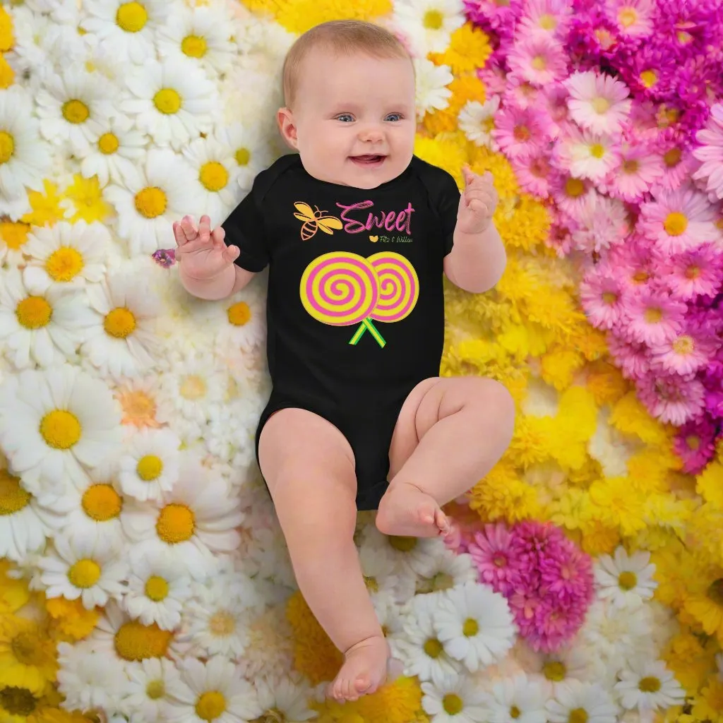 Organic cotton baby onesie, Sweet