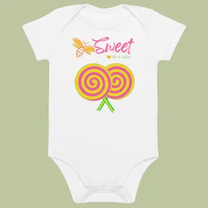 Organic cotton baby onesie, Sweet