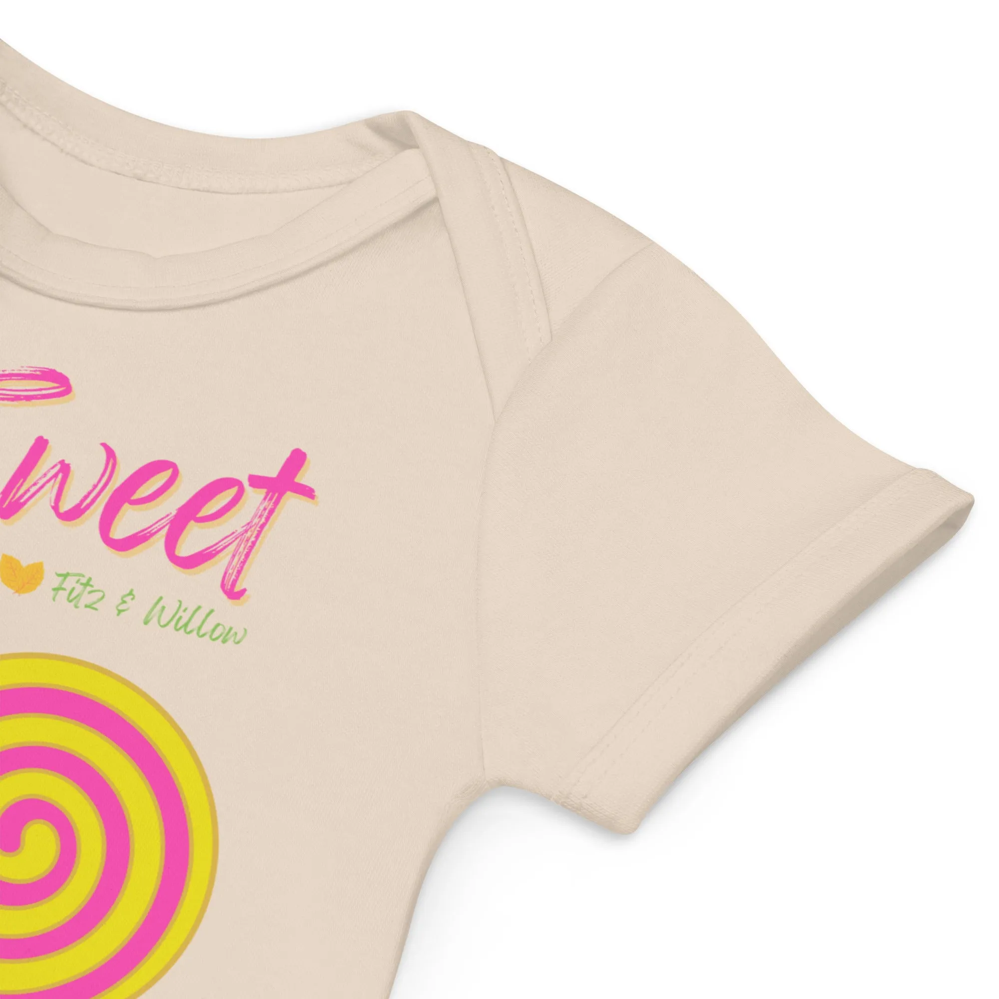 Organic cotton baby onesie, Sweet