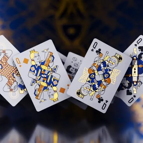 Parksons Cartamundi Private Limited-MH Mumbai Indians - Premium Blue & Gold Poker Playing Cards - Paper