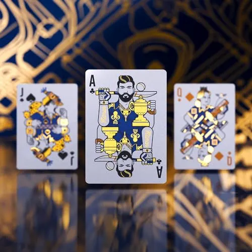 Parksons Cartamundi Private Limited-MH Mumbai Indians - Premium Blue & Gold Poker Playing Cards - Paper