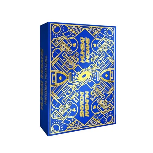 Parksons Cartamundi Private Limited-MH Mumbai Indians - Premium Blue & Gold Poker Playing Cards - Paper