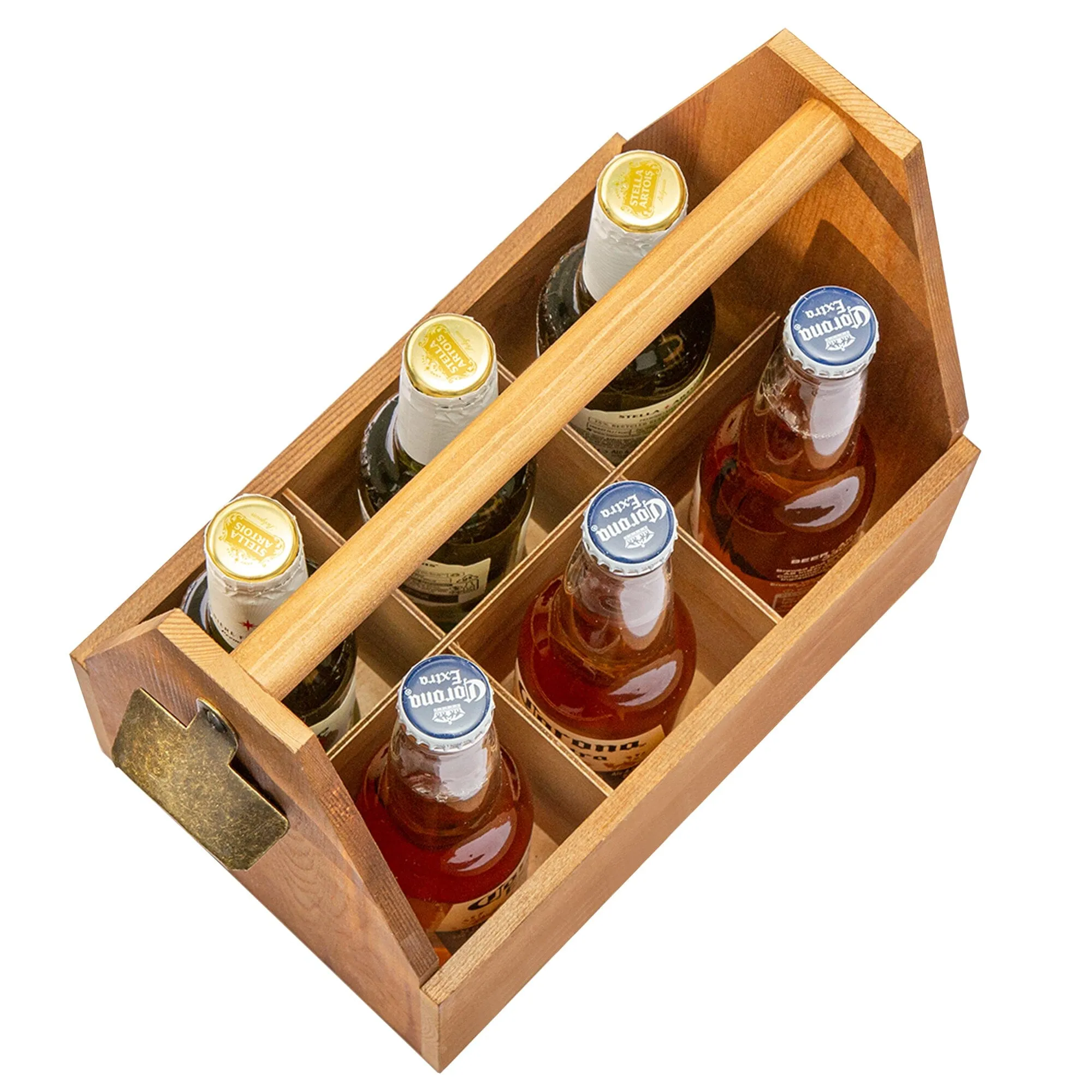 Personalised Camping Wooden Caddy with Bottle Opener