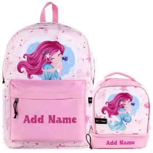 Personalized School Backpack or Lunch Bag - Mermaid