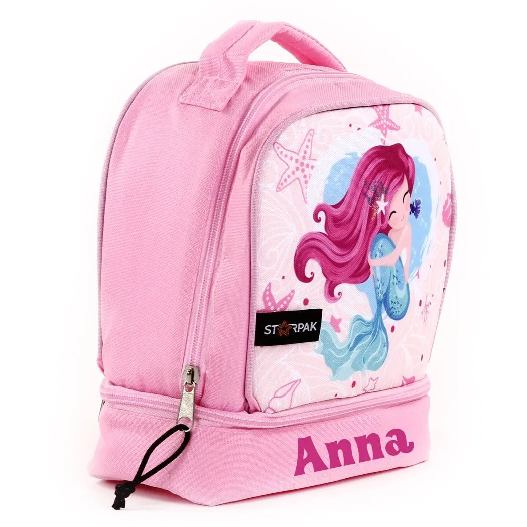 Personalized School Backpack or Lunch Bag - Mermaid