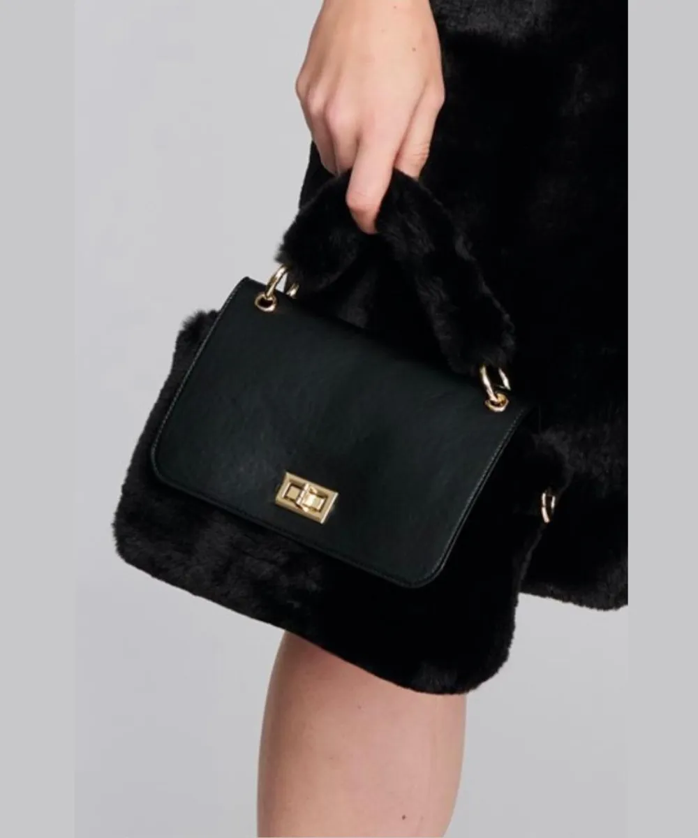 PIA ROSSINI HEPBURN BAG IN BLACK