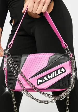 Pink Moto Shoulder Bag