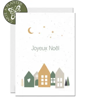 Plantable Christmas Card - Little Scandinavian Village