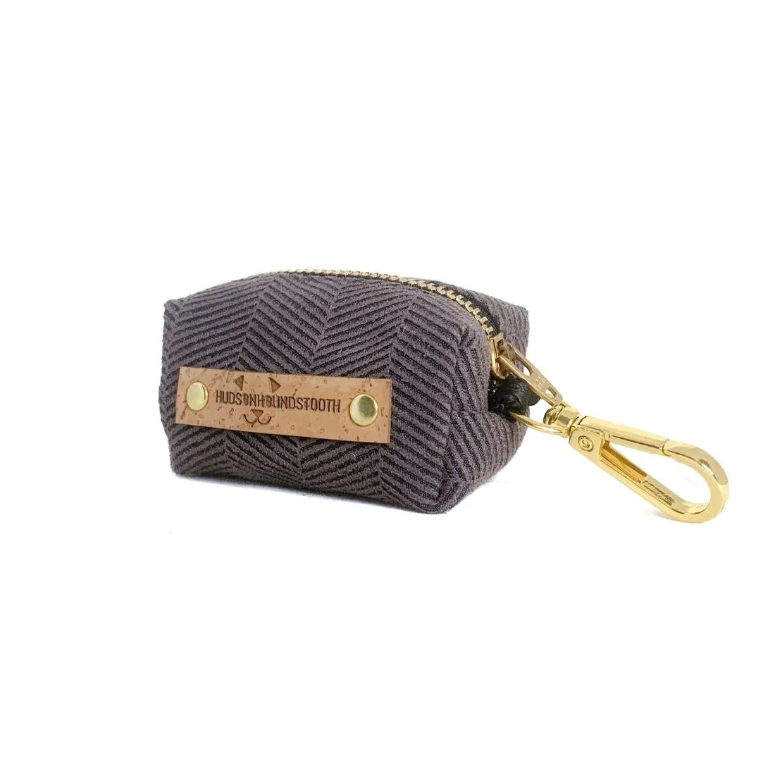 Plum Herringbone Faux Suede Waste Bag Dispenser