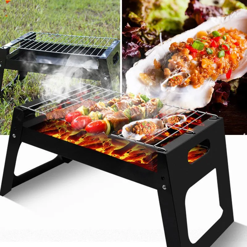 Portable Folding Barbecue Grill with Rotisserie Rack 🔥