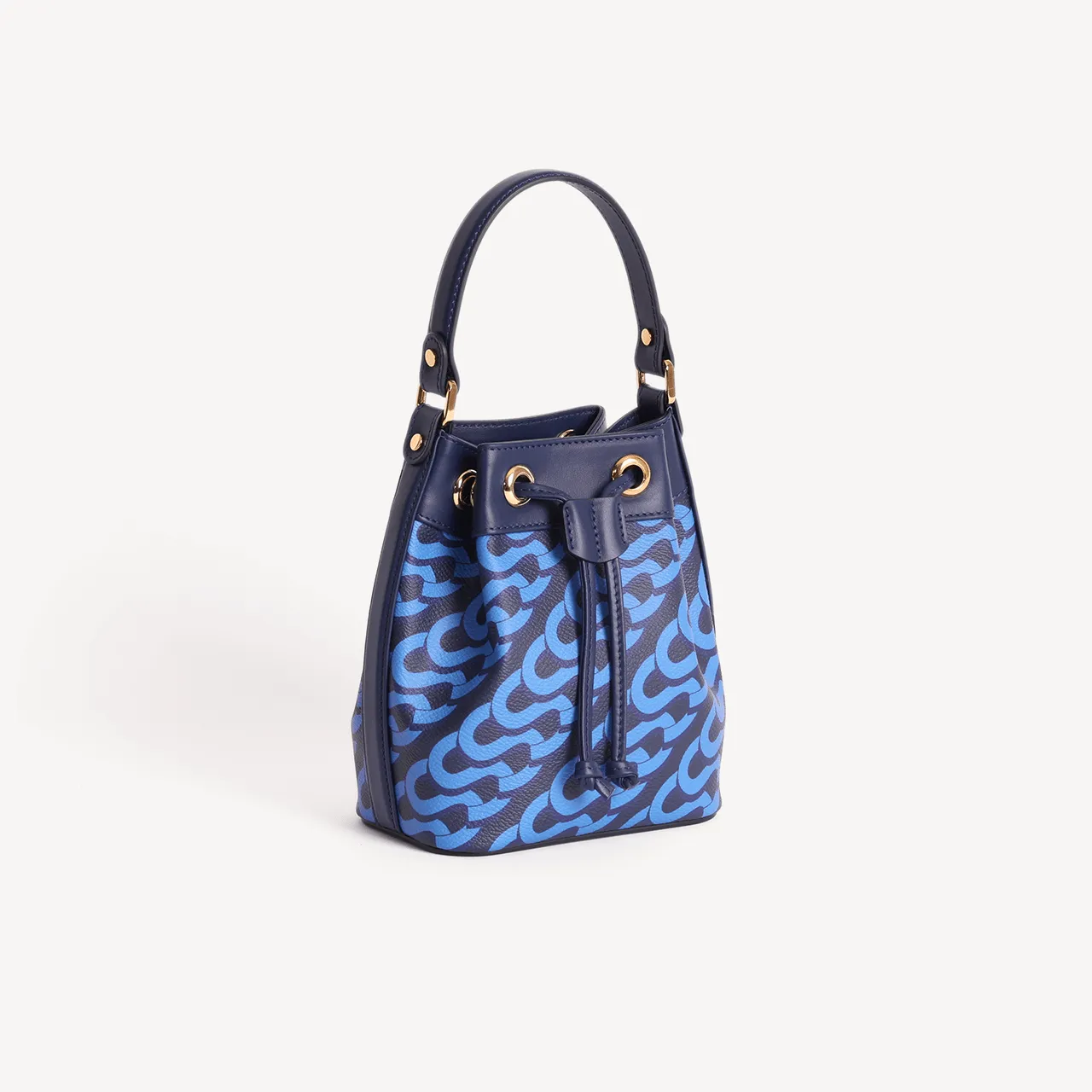 Pouch Bag Medium Monogram Print - Blue