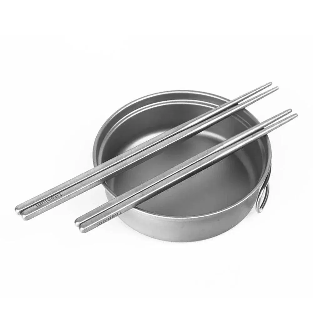 Pure Titanium Chopsticks Hollow Chopsticks Outdoor Tableware Camping Chopsticks Camping Equipment for Hiking