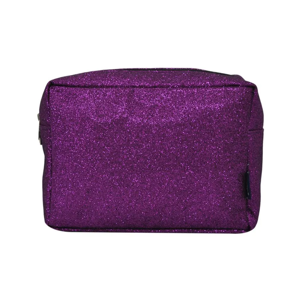 Purple Glitter NGIL Large Cosmetic Travel Pouch