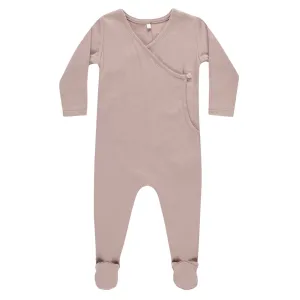 Quincy Mae - Organic Pointelle Wrap Footie - Mauve