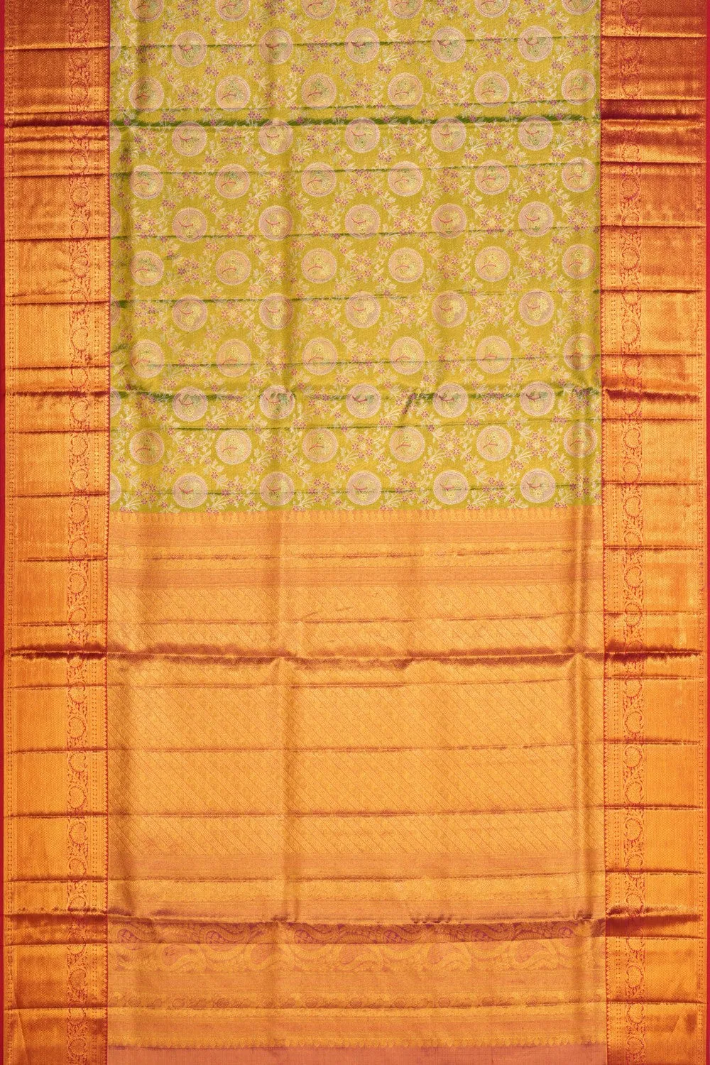 Rangkat Brocade Kanchipattu Green Saree