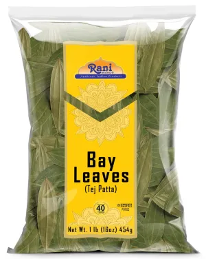 Rani Bay Leaf (Leaves) Whole Spice Hand Selected Extra Large 16oz (1lb) 454g Poly ~ All Natural | Gluten Friendly | NON-GMO | Kosher | Vegan | Indian Origin