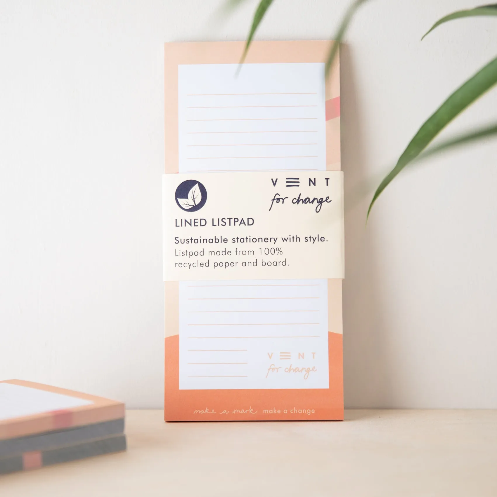 Recycled Paper & Card Slim Ideas Listpad - Pink