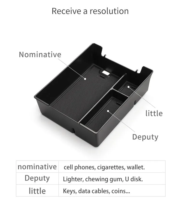 Rivian R1T R1S Center Console Organizer Tray Armrest Storage Box Rivian R1T R1S Accessories