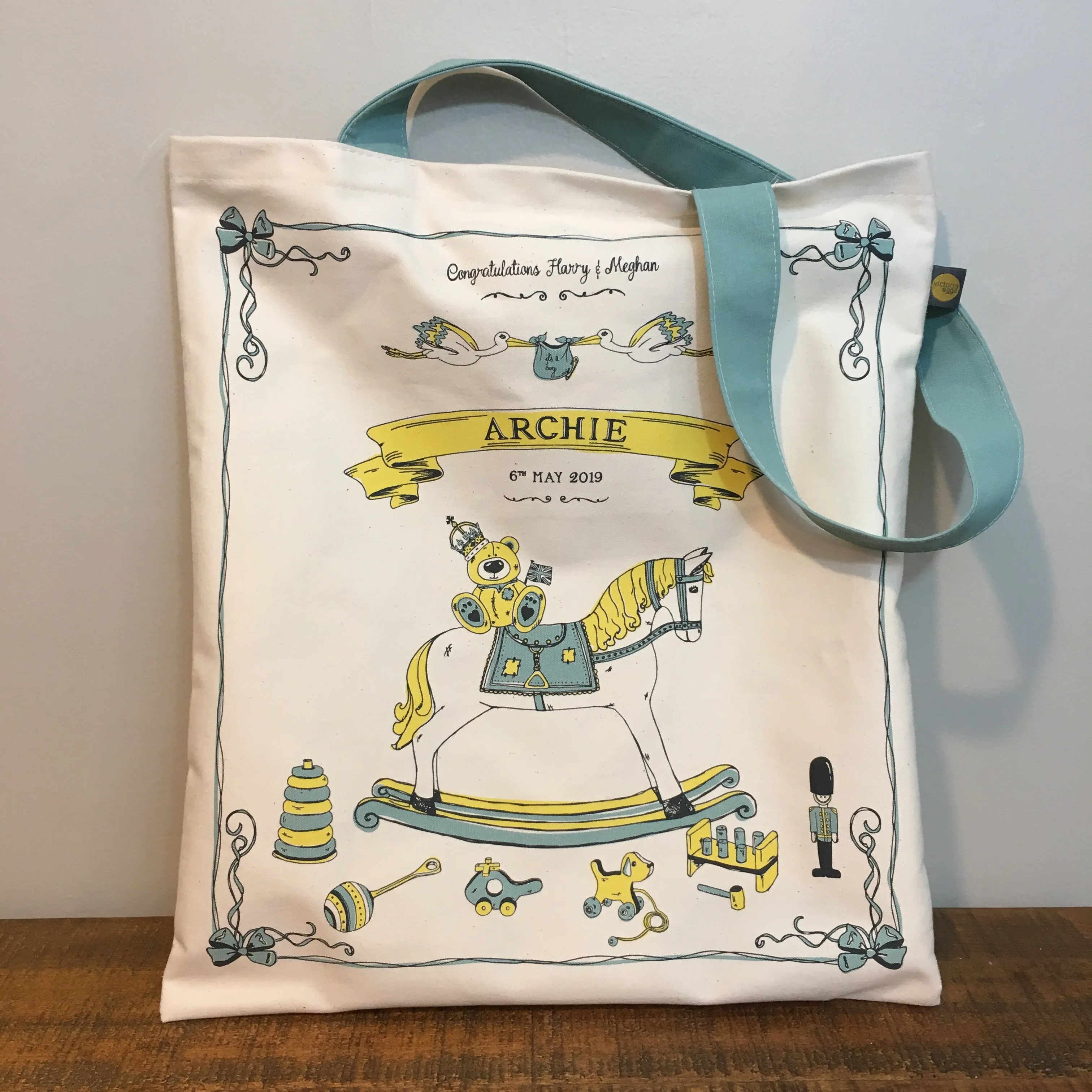 Royal Baby Archie Canvas Tote Bag - Victoria Eggs