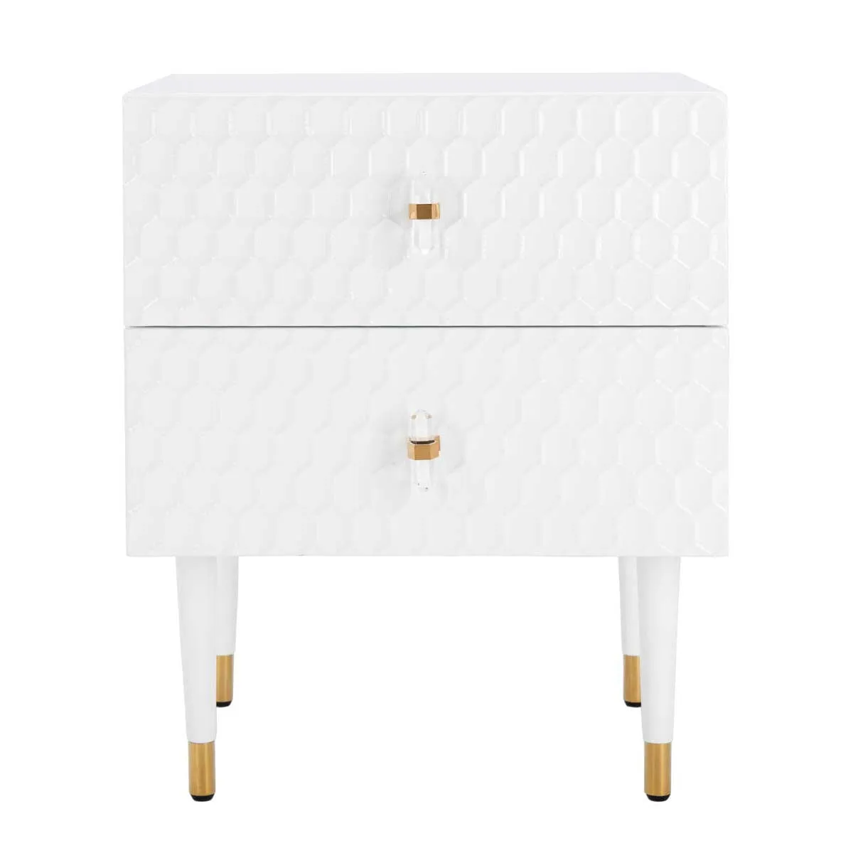 Safavieh Couture Neptune 2 Drawer Side Table, SFV3570