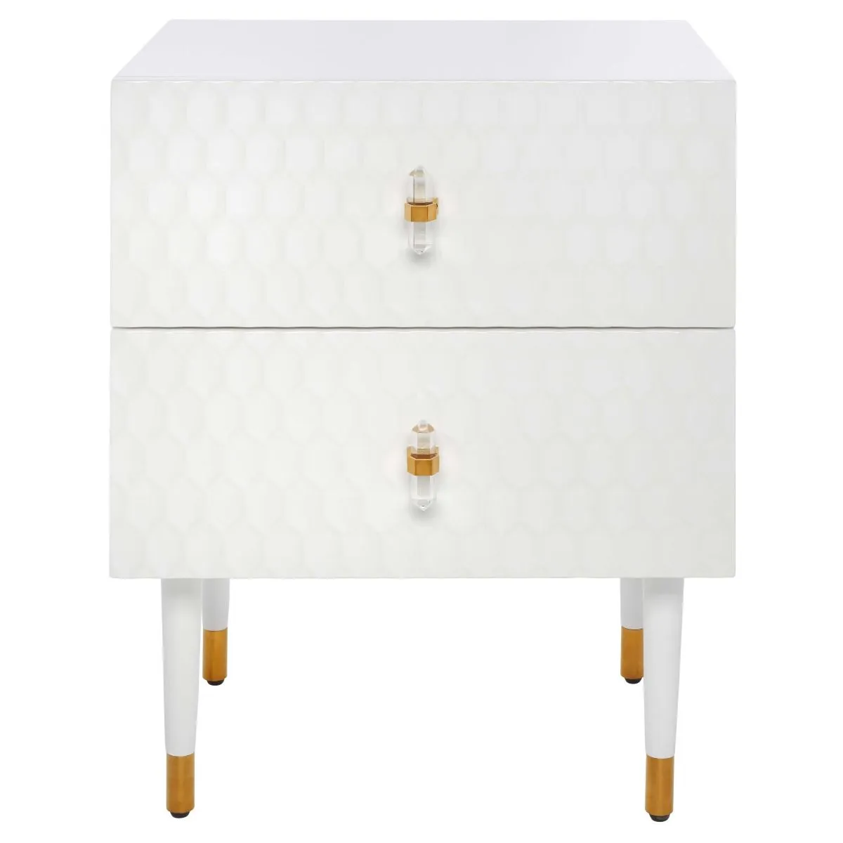 Safavieh Couture Neptune 2 Drawer Side Table, SFV3570