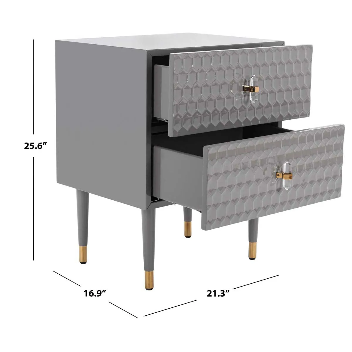 Safavieh Couture Neptune 2 Drawer Side Table, SFV3570