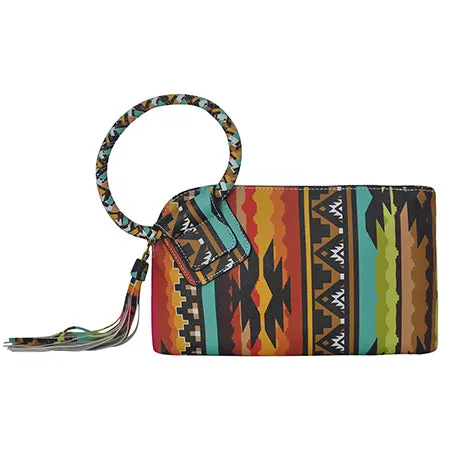 SALE! Tribal NGIL Textured Fashion Faux Leather Mini Purse With Fringe Tassel