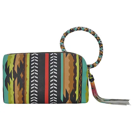 SALE! Tribal NGIL Textured Fashion Faux Leather Mini Purse With Fringe Tassel