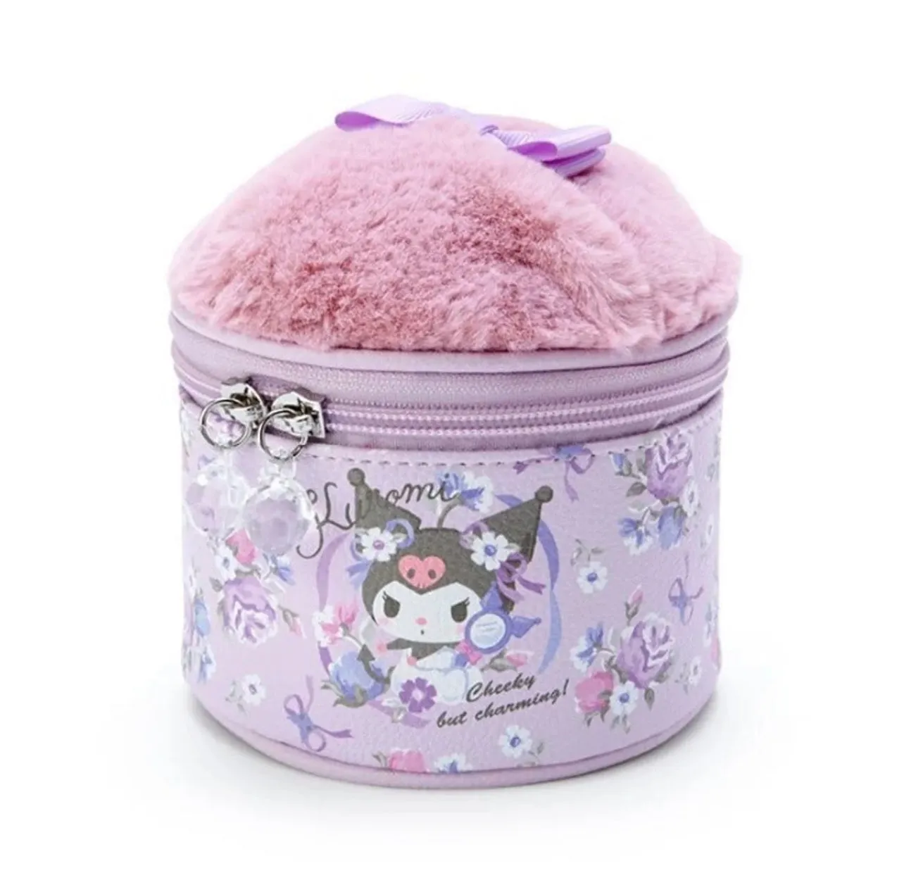 Sanrio Character Cosmetic Furry Pouch (Kuromi, My Melody, Cinnamoroll)