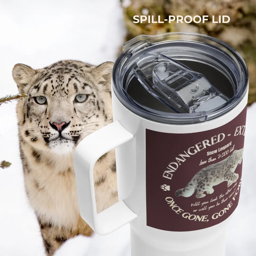 Save the Snow Leopard, Travel mug with handle