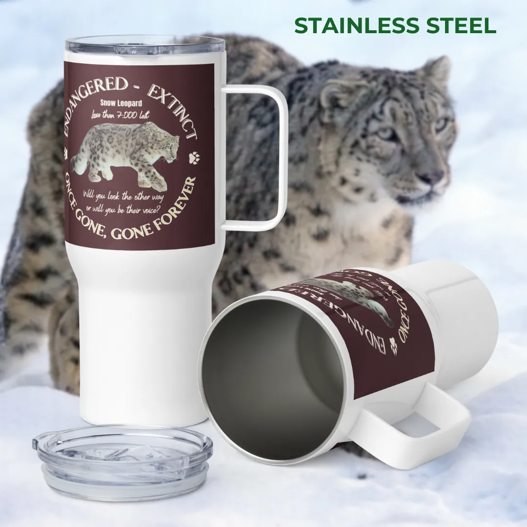 Save the Snow Leopard, Travel mug with handle