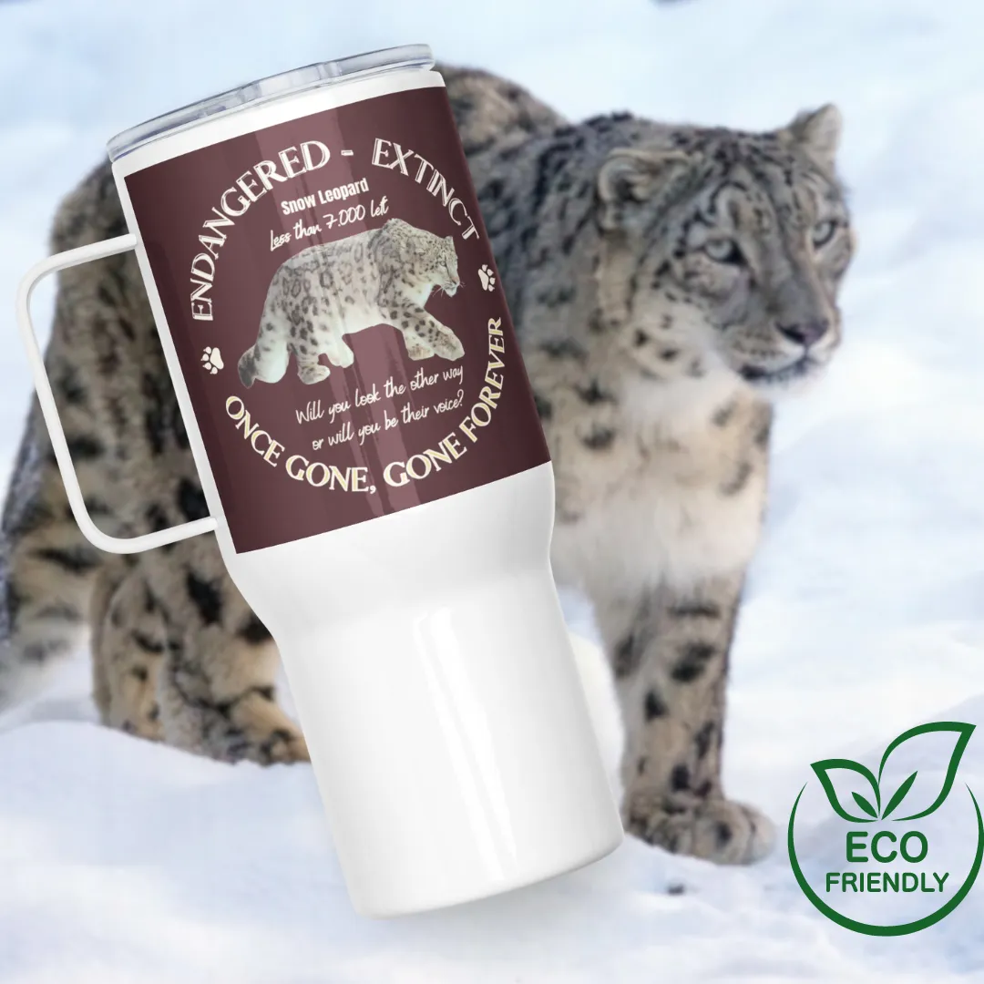 Save the Snow Leopard, Travel mug with handle