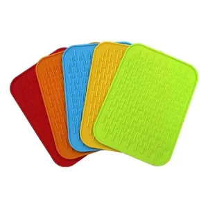 Soft silicone table mat anti slip heat resistant kitchen pad dish coaster