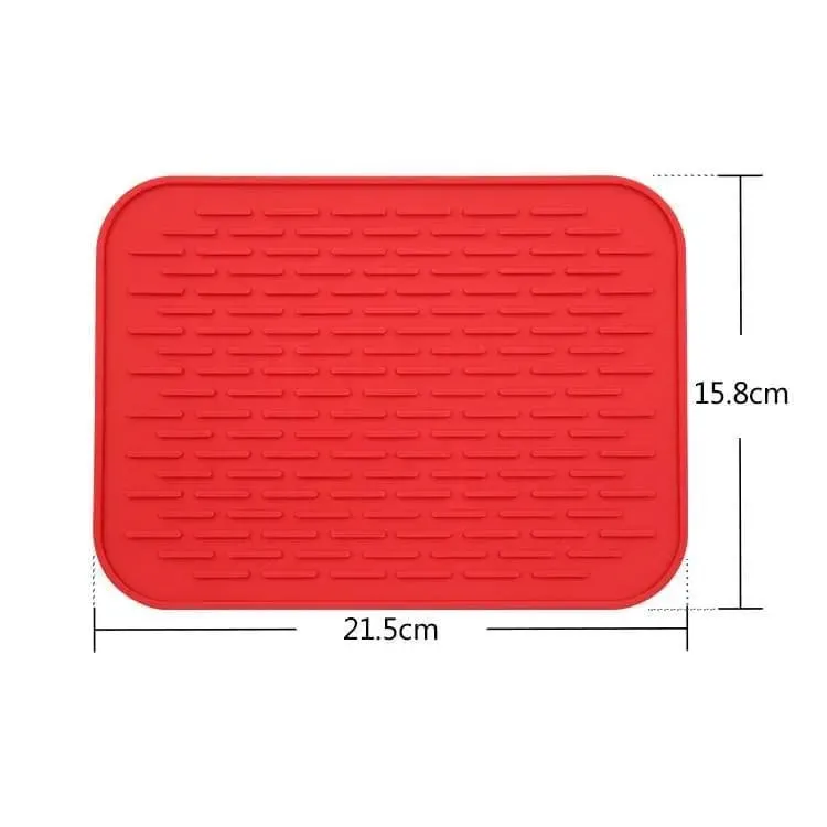 Soft silicone table mat anti slip heat resistant kitchen pad dish coaster