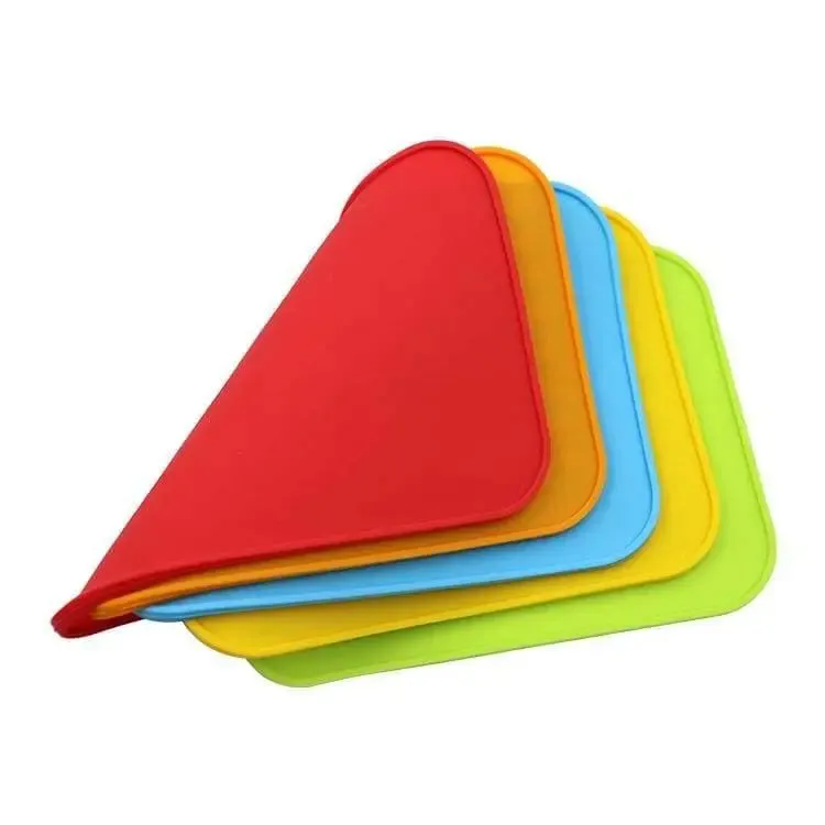 Soft silicone table mat anti slip heat resistant kitchen pad dish coaster