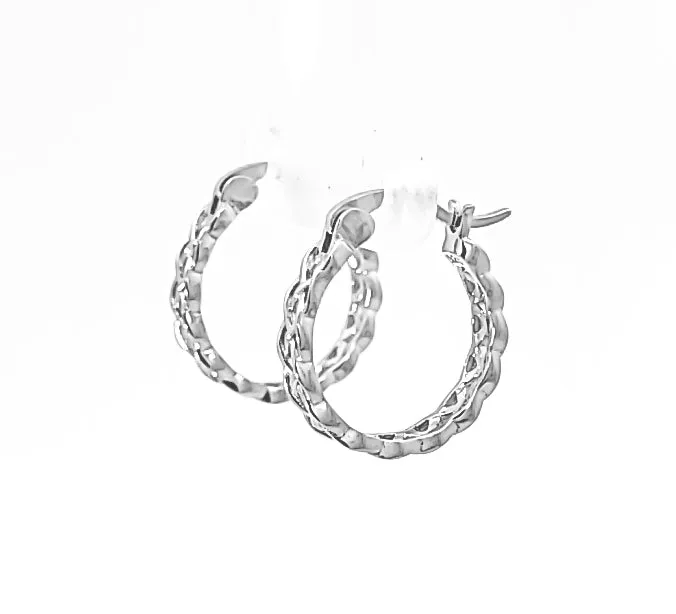 Sterling Silver Small Celtic Knot Hoop Earrings SE2442