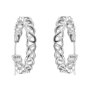 Sterling Silver Small Celtic Knot Hoop Earrings SE2442