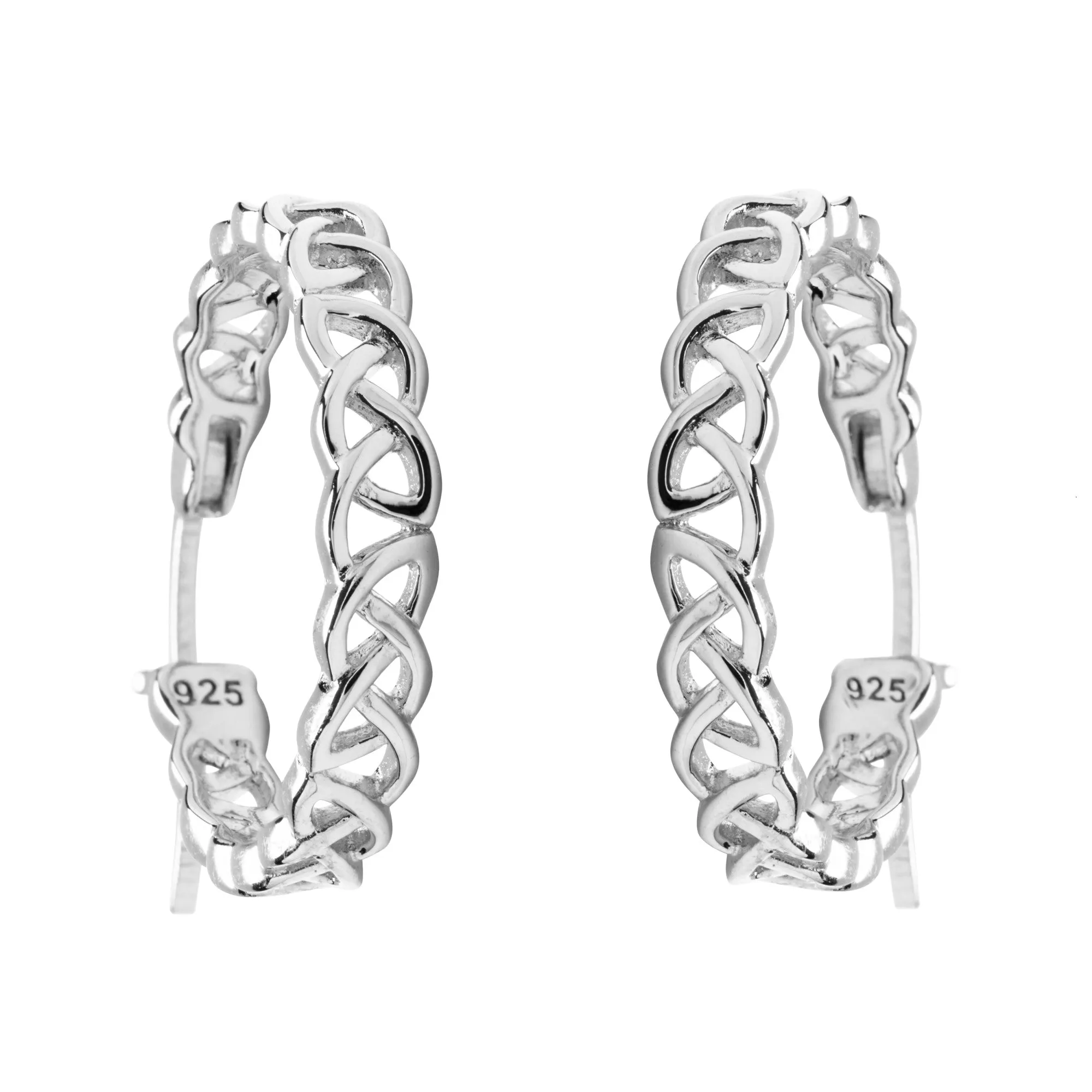 Sterling Silver Small Celtic Knot Hoop Earrings SE2442