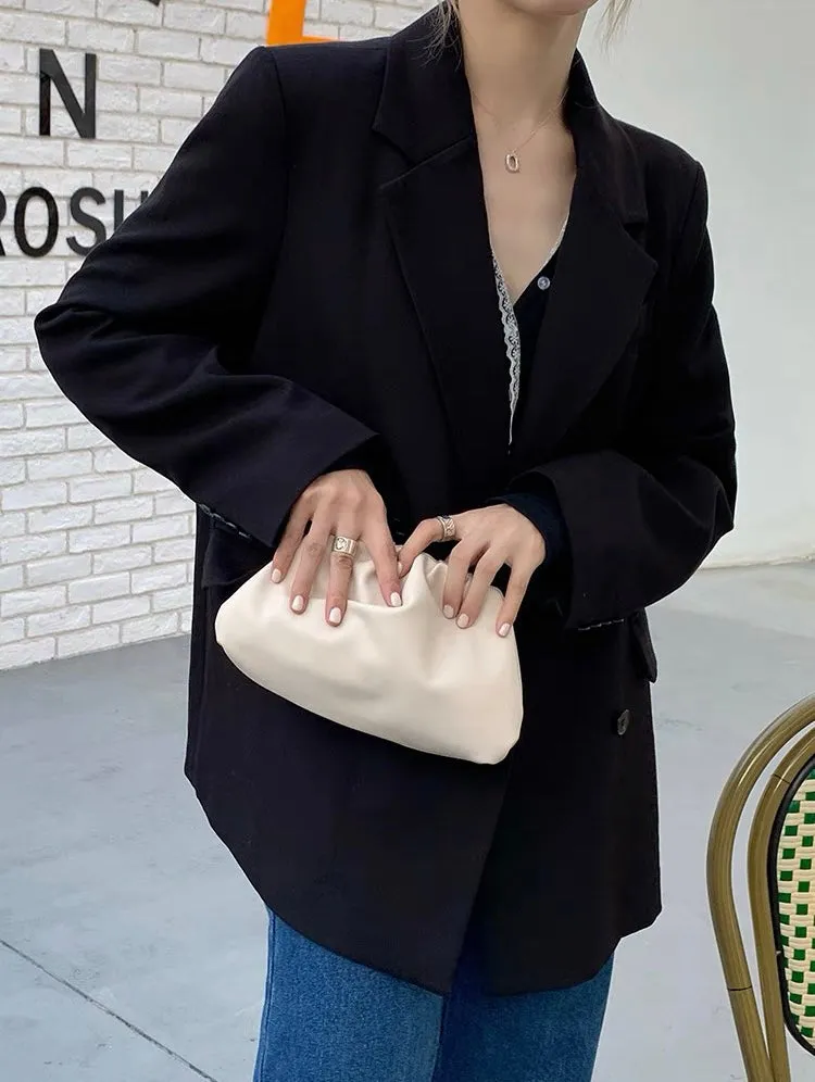 The Cloud Calfskin Leather Pouch Bag