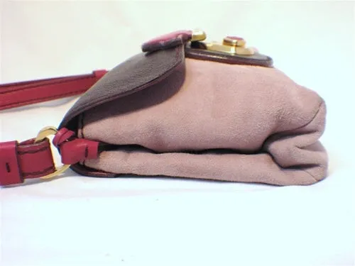 Tod's Rose Pink and Purple Leather Handbag